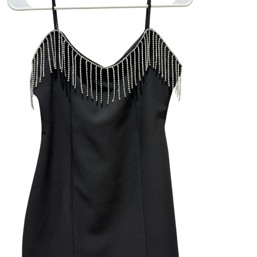 Black Dress with Beaded Fringe